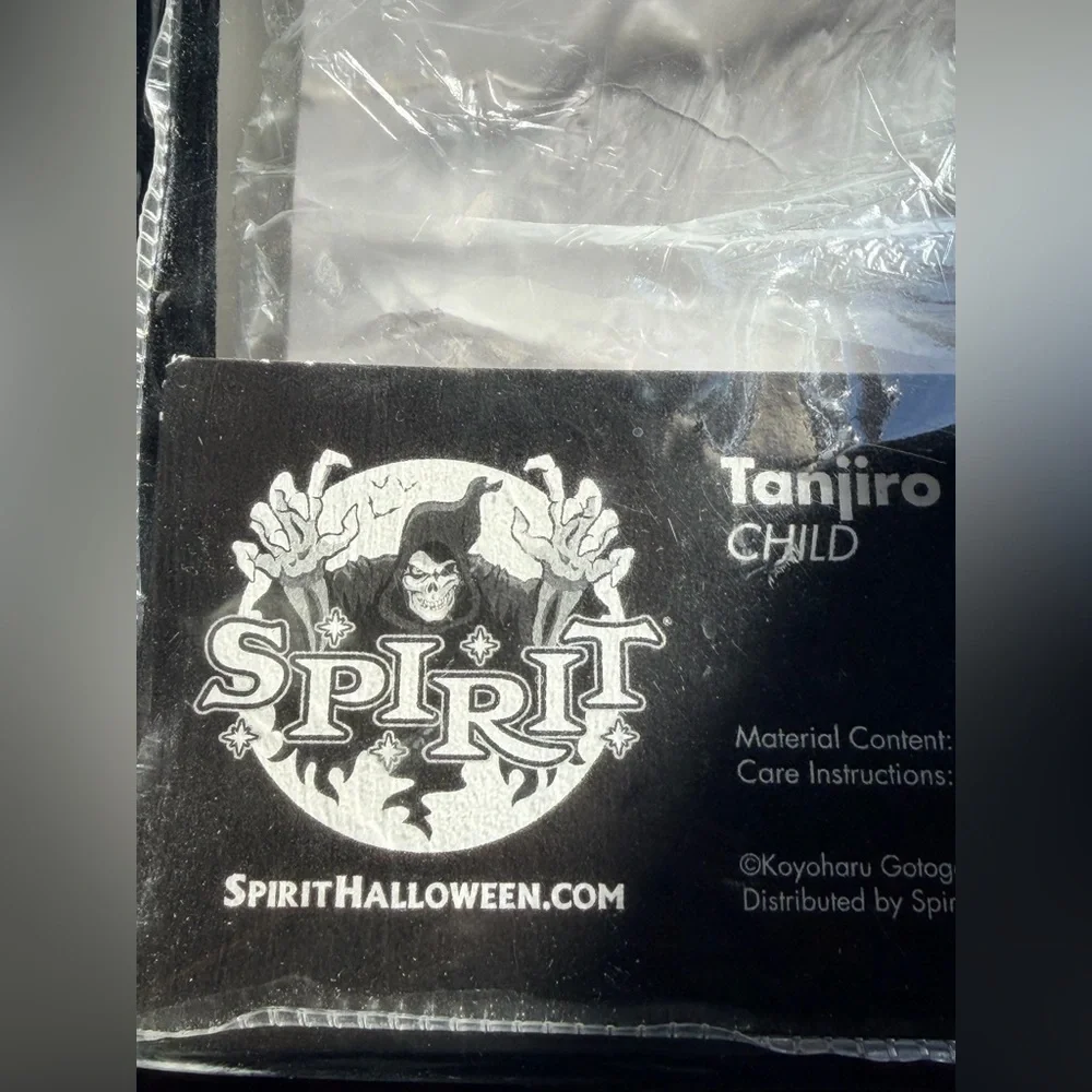 NWT Spirit Tanjiro Kids Costume - Green and Black Youth Size XL 14-16